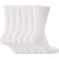 Sock Snob Men's 6 Pack Plain Soft Solid Coloured Cotton Socks in White | Size: 12-3
