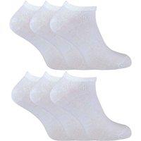 Sock Snob Men's 6 Pairs Cotton Low Cut Ankle Socks in White | Size: 6-11