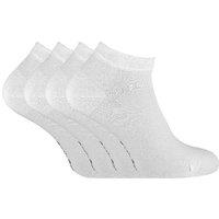 Sock Snob Men's 4 Pack Luxury Bamboo Low Cut Trainer Socks in White | Size: 7-11