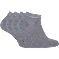 Sock Snob Men's 4 Pack Luxury Bamboo Low Cut Trainer Socks in Grey | Size: 7-11
