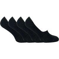 Sock Snob Men's 4 Pack Luxury Bamboo No Show Invisible Socks in Black | Size: 7-11