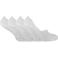 Sock Snob Men's 4 Pack Luxury Bamboo No Show Invisible Socks in White | Size: 7-11