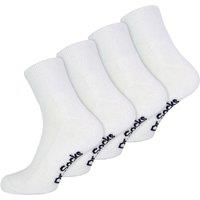 Dr.Socks Men's 4 Pack Extra Wide Bamboo Diabetic Ankle Socks in White | Size: 9-11