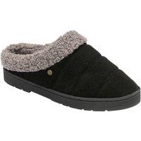Dunlop Men's 'Rufus' Suede Mule Slippers in Black | Size: 7