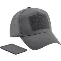 Beechfield Men's Removable Patch Baseball Cap in Mid Grey