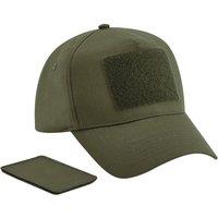 Beechfield Men's 5 Panel Removable Patch Cap in Green