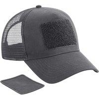Beechfield Men's Patch Snapback Cap in Mid Grey