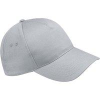 Beechfield Men's Ultimate 5 Panel Baseball Cap in Light Grey
