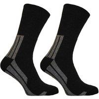 Simply Essentials Men's Wool Blend Active Boot Socks Pack of 2 in Black | Size: 6-11