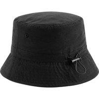 Beechfield Men's Polyester Bucket Hat in Black | Size: S/M