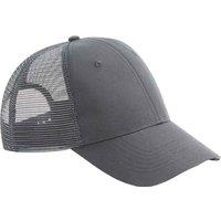 Beechfield Men's 6 Panel Trucker Cap in Mid Grey