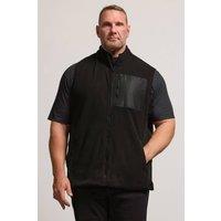BadRhino Men's Fleece Pocket Gilet in Black | Size: 3XL