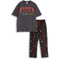 Marvel Men's Short Sleeve Long Leg Pyjama Set | Multicoloured | Size: Large