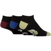 SOCKSHOP Wild Feet Men's Mens 3 Pair Novelty Cotton Trainer Socks in Black | Size: 7-11