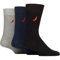 SOCKSHOP Wild Feet Men's Mens 3 Pair Embroidered Socks | Size: 7-11
