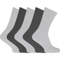 Universal Textiles Men's Plain Sports Socks (Pack Of 5) in Grey | Size: 6-11