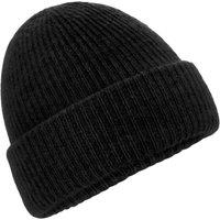 Beechfield Men's Cosy Ribbed Marl Beanie in Black