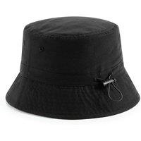 Beechfield Men's Polyester Bucket Hat in Black | Size: Large/XL