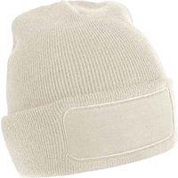 Beechfield Men's Patch Beanie in Light Beige