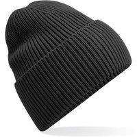 Beechfield Men's Cuffed Oversized Beanie in Charcoal