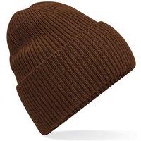 Beechfield Men's Cuffed Oversized Beanie in Dark Brown