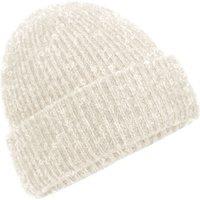 Beechfield Men's Cosy Ribbed Marl Beanie in Light Beige
