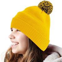 Beechfield Men's Two Tone Cuffed Orange Beanie in Mustard