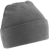 Beechfield Men's Soft Feel Knitted Winter Hat in Dark Grey
