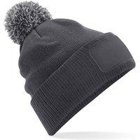 Beechfield Men's Snowstar Patch Beanie in Grey