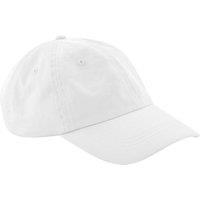 Beechfield Men's 6 Panel Cotton Baseball Cap in White