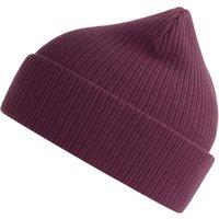 Atlantis Men's Nelson Ribbed Cotton Beanie in Burgundy