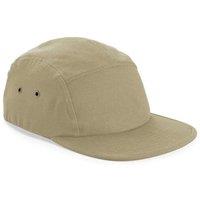 Beechfield Men's 5 Panel Canvas Cap in Light Brown