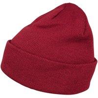 Build Your Brand Men's Heavy knit Beanie in Burgundy