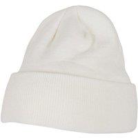 Build Your Brand Men's Heavy knit Beanie in White