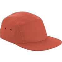 Beechfield Men's Canvas 5 Panel Baseball Cap in Terracotta