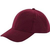 Beechfield Men's Pro-Style Heavy Brushed Cotton Baseball Cap in Burgundy