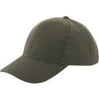 Beechfield Men's Pro-Style Heavy Brushed Cotton Baseball Cap in Olive