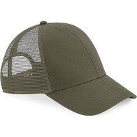 Beechfield Men's Cotton Trucker Cap in Olive