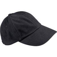 Beechfield Men's Heavy Brushed Cotton Low Profile Cap in Black