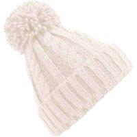 Beechfield Men's Cable Knit Melange Beanie in Beige