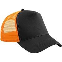 Beechfield Men's Snapback Trucker Cap in Jet Black