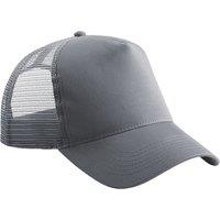Beechfield Men's Snapback Trucker Cap in Grey