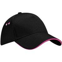Beechfield Men's Ultimate Sandwich Peak Cap in Black