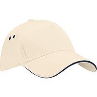 Beechfield Men's Ultimate Sandwich Peak Cap in Light Beige