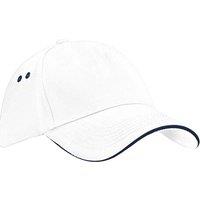 Beechfield Men's Ultimate Sandwich Peak Cap in White