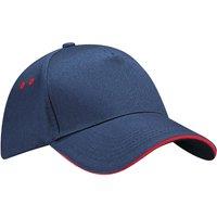 Beechfield Men's Ultimate Sandwich Peak Cap in Mid Navy