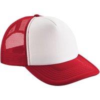 Beechfield Men's Vintage Snapback Trucker Cap in Red