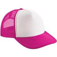 Beechfield Men's Vintage Snapback Trucker Cap in Fuchsia