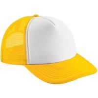 Beechfield Men's Vintage Snapback Trucker Cap in Yellow