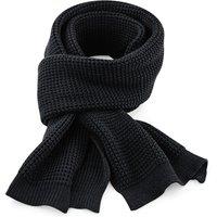 Beechfield Men's Classic Waffle Scarf in Black
